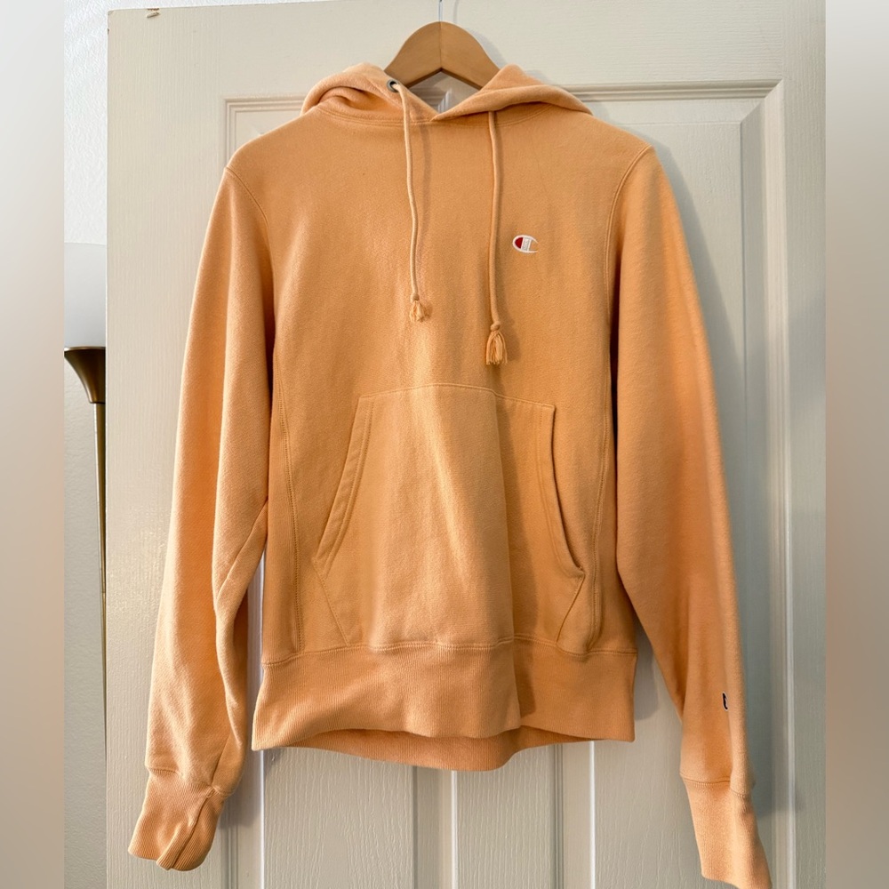 Champion Light Orange Sweater with Ribbed Cuffs